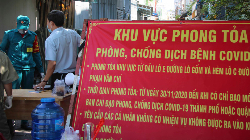 Quận 6 (TP.HCM) là một trong những khu vực "điểm nóng", được yêu cầu cách ly đủ 14 ngày nếu di chuyển đến các tỉnh thành khác (Ảnh: Hải Linh)