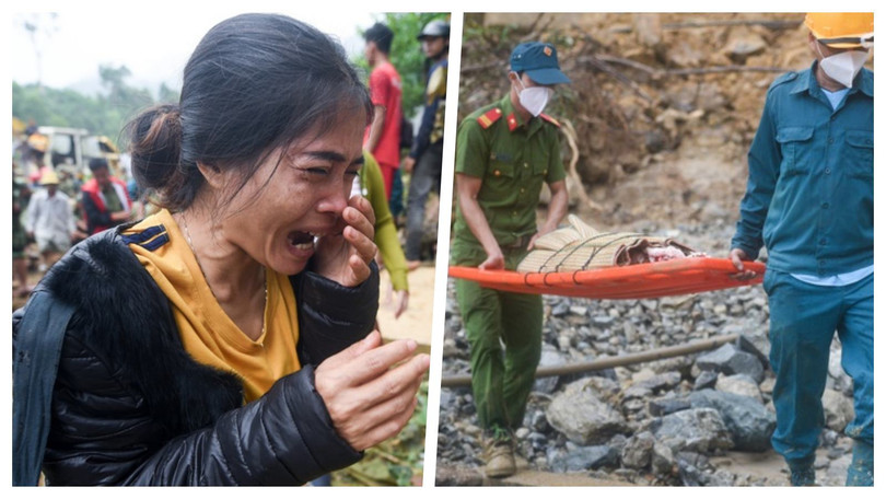 Em nhỏ thiệt mạng được đưa đi an táng tại Trà Leng (Ảnh: Duy Hiệu chụp, Hoà Bình ghép) Em nhỏ thiệt mạng được đưa đi an táng tại Trà Leng (Ảnh: Duy Hiệu chụp, Hoà Bình ghép)