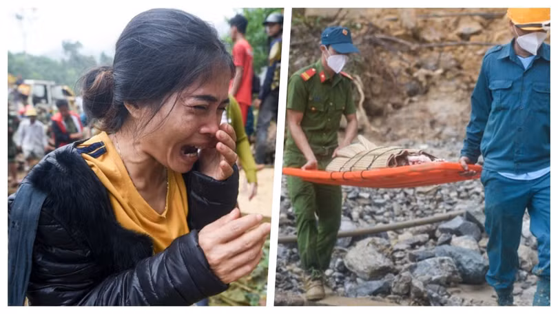 Em nhỏ thiệt mạng được đưa đi an táng tại Trà Leng (Ảnh: Duy Hiệu chụp, Hoà Bình ghép) Em nhỏ thiệt mạng được đưa đi an táng tại Trà Leng (Ảnh: Duy Hiệu chụp, Hoà Bình ghép)