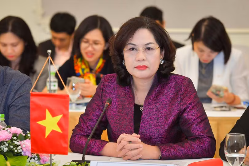 Ngày 30/01/2021 tại Đại hội đại biểu toàn quốc lần thứ XIII, Thống đốc NHNN Nguyễn Thị Hồng được bầu vào Ban Chấp hành Trung ương Đảng khóa XIII - Ảnh: Đức Khanh