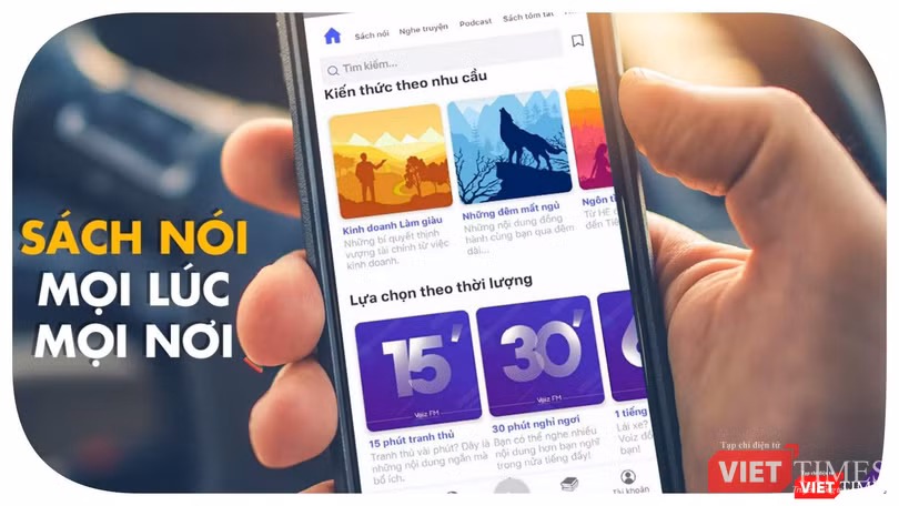 Sách nói được giới trẻ đón nhận - Ảnh: Hoà Bình