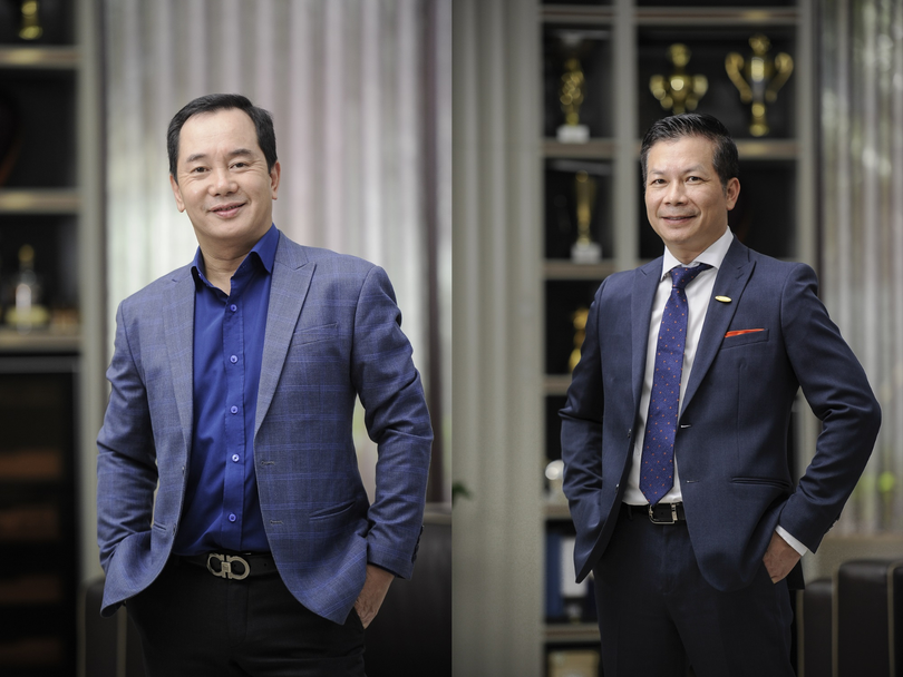 Chủ tịch HĐQT CRE Nguyễn Trung Vũ (trái) và Phó Chủ tịch HĐQT Phạm Thanh Hưng ("Shark" Hưng) Chủ tịch HĐQT CRE Nguyễn Trung Vũ (trái) và Phó Chủ tịch HĐQT Phạm Thanh Hưng ("Shark" Hưng)