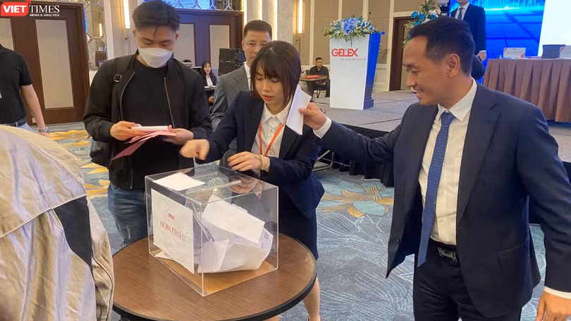 CEO Nguyễn Văn Tuấn bỏ phiếu biểu quyết tại AGM 2023 của Gelex.