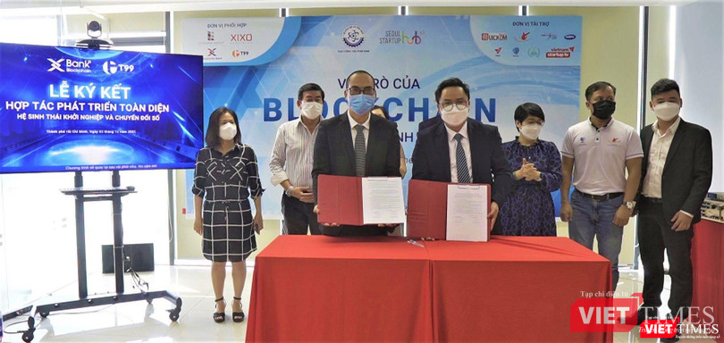 Ký kết giữa XBank và T99 đánh dấu bước phát triển trong tương lai về công nghệ và tài chính tại hội thảo - Ảnh: Hoà Bình Ký kết giữa XBank và T99 đánh dấu bước phát triển trong tương lai về công nghệ và tài chính tại hội thảo - Ảnh: Hoà Bình