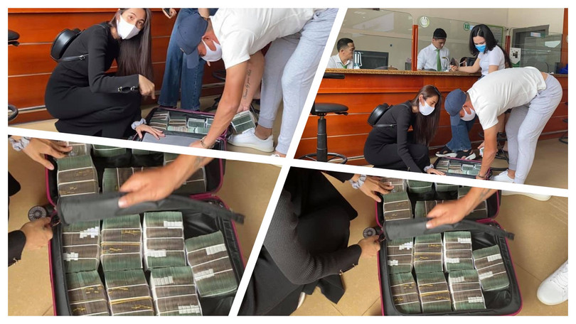 Thuỷ Tiên xuất hiện ở miền Trung, phát tiền cứu trợ bà con vùng lũ ngay trước thềm siêu bão số 9 (Ảnh: FBNV) 