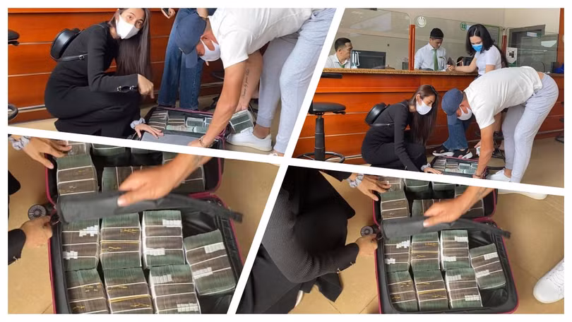 Thuỷ Tiên xuất hiện ở miền Trung, phát tiền cứu trợ bà con vùng lũ ngay trước thềm siêu bão số 9 (Ảnh: FBNV) 