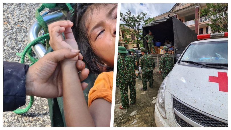 Rất khó khăn để tìm kiếm phương tiện đưa người bị thương nặng ra khỏi Trà Leng vì xe cơ giới vẫn chưa vào được tới nơi (Ảnh: Ngọc Hiển, Hoà Bình ghép) Rất khó khăn để tìm kiếm phương tiện đưa người bị thương nặng ra khỏi Trà Leng vì xe cơ giới vẫn chưa vào được tới nơi (Ảnh: Ngọc Hiển, Hoà Bình ghép)