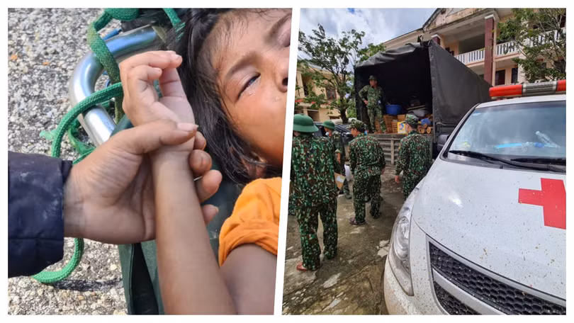 Rất khó khăn để tìm kiếm phương tiện đưa người bị thương nặng ra khỏi Trà Leng vì xe cơ giới vẫn chưa vào được tới nơi (Ảnh: Ngọc Hiển, Hoà Bình ghép) Rất khó khăn để tìm kiếm phương tiện đưa người bị thương nặng ra khỏi Trà Leng vì xe cơ giới vẫn chưa vào được tới nơi (Ảnh: Ngọc Hiển, Hoà Bình ghép)