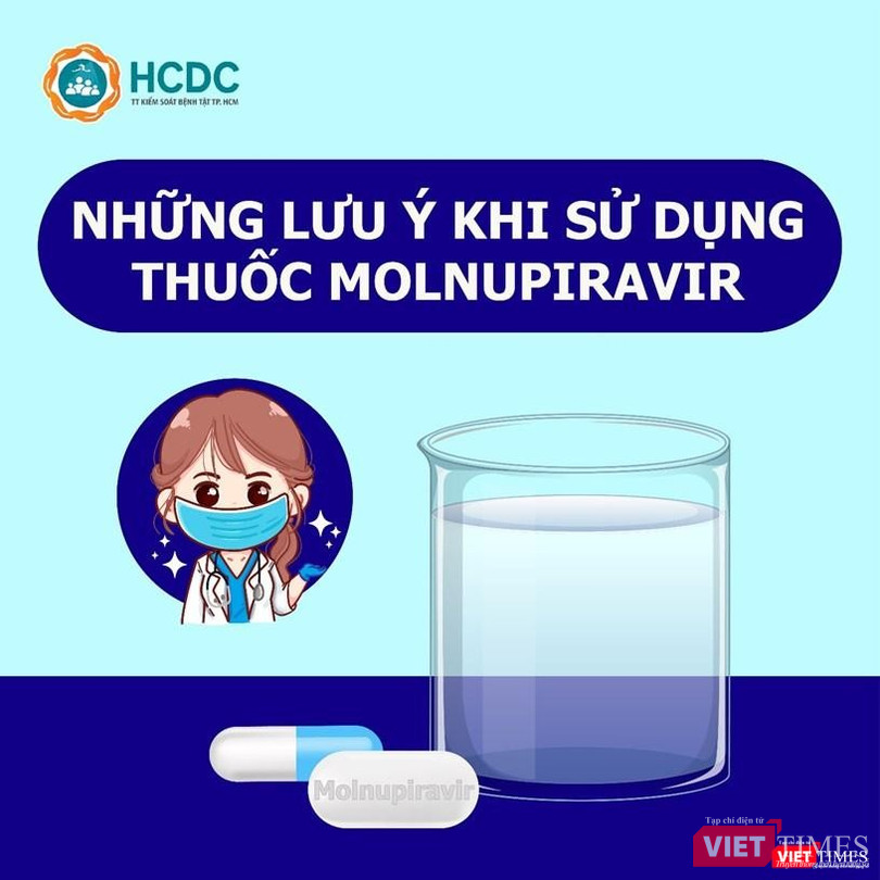 HCDC hướng dẫn những điều cần lưu ý khi sử dụng thuốc Monulpiravir