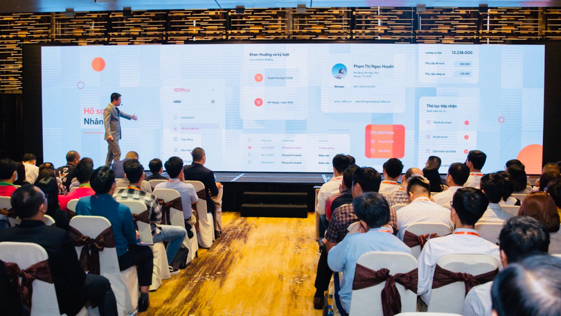 Toàn cảnh buổi ra mắt 1Office tại TPHCM ngày 28/11 (Ảnh: HB) 