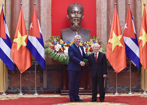 Tổng Bí thư, Chủ tịch nước Nguyễn Phú Trọng hội đàm với Chủ tịch HĐNN, HĐBT Cuba ảnh 1