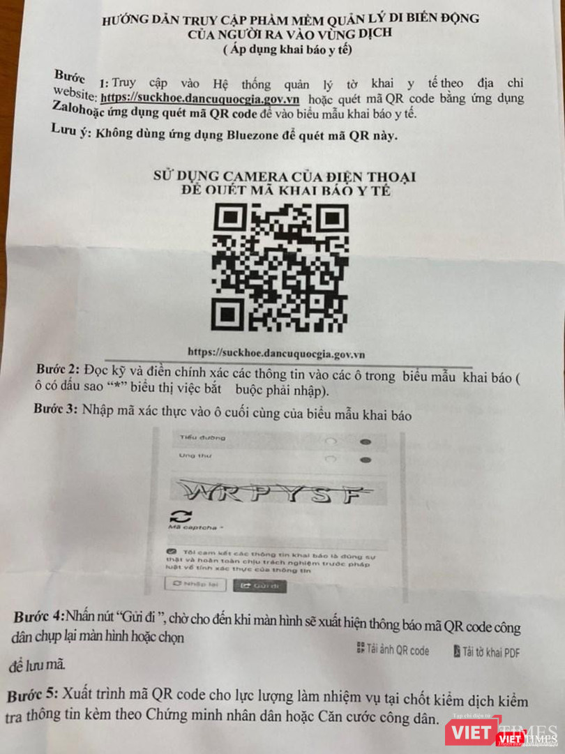 Hướng dẫn truy cập phần mềm quản lý di biến động của người ra vào vùng dịch (Áp dụng khai báo y tế)