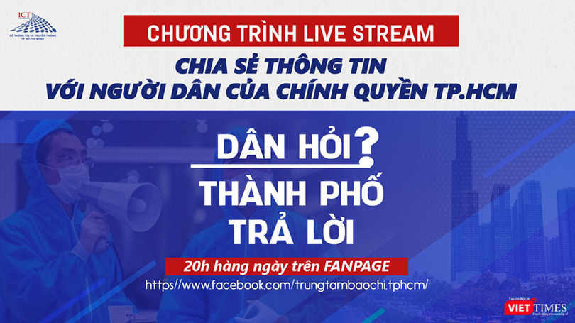 Livestream Dân hỏi thành phố trả lời sẽ lên sóng vào 20h hàng ngày, từ 24/8/2021 đến hết ngày 6/9 