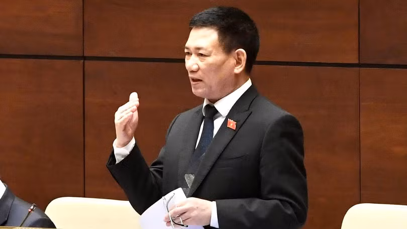 Bộ trưởng Bộ Tài chính Hồ Đức Phớc phát biểu tại Quốc hội chiều 25/7 (Ảnh: VGP)