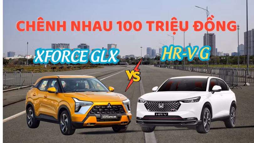 Chênh lệch 100 triệu đồng, chọn Mitsubishi Xforce GLX hay Honda HR-V bản G?