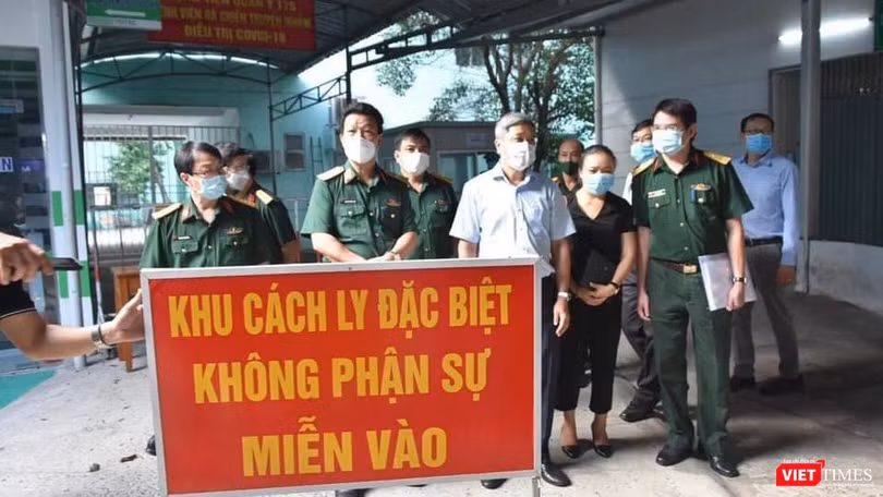 Khu vực cách ly tại BV Quân Y 175 TP.HCM (Ảnh: BYT) 