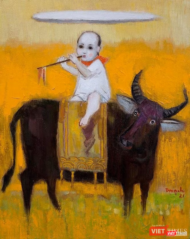 Tranh của hoạ sĩ Lâm Đức Mạnh chào năm Tân Sửu