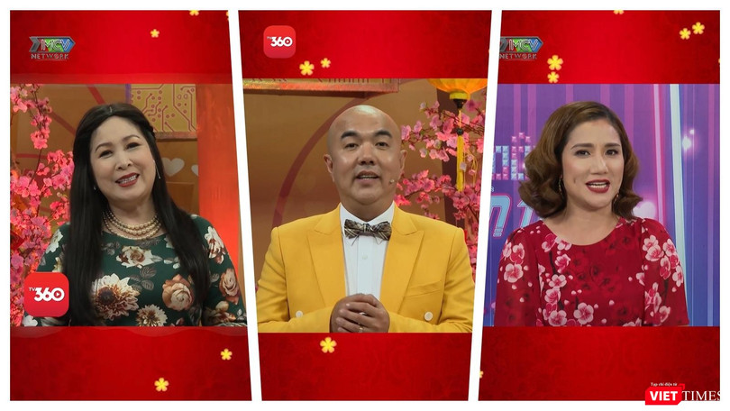 Hồng Vân, Quốc Thuận, Cát Tường … các ca sĩ, nhóm nhạc đã cùng hát ca khúc mừng xuân và gửi lời chúc Tết Tân Sửu đến mọi người (Ảnh: Hoà Bình)