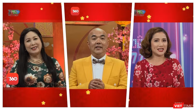 Hồng Vân, Quốc Thuận, Cát Tường … các ca sĩ, nhóm nhạc đã cùng hát ca khúc mừng xuân và gửi lời chúc Tết Tân Sửu đến mọi người (Ảnh: Hoà Bình)