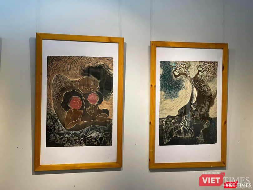 Tranh khắc của họa sĩ Nguyễn Khuyên