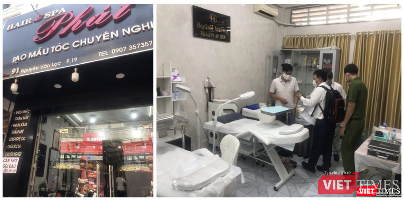 Lực lượng chức năng kiểm tra cơ sở “Hair &amp; Spa Phát, tạo mẫu tóc chuyên nghiệp” quận Bình Thạnh
