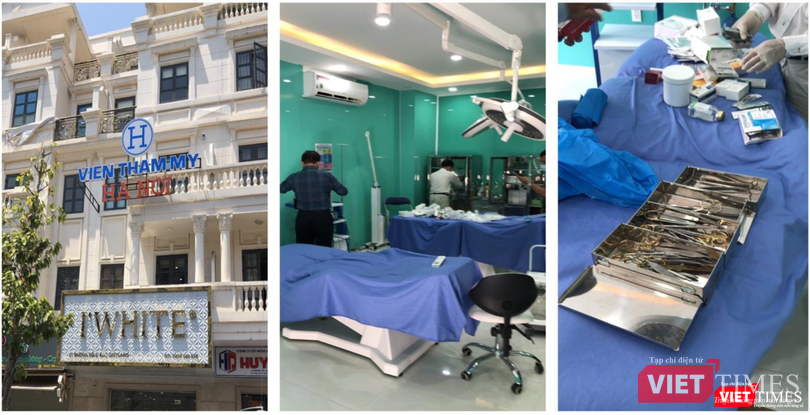 Cơ sở dịch vụ thẩm mỹ “Viện thẩm mỹ Hà Nội” trên địa bàn quận Gò Vấp phẫu thuật thẩm mỹ không phép (Ảnh: SYT)