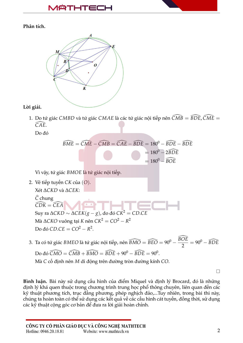 Đáp án đề thi Toán chuyên vào lớp 10 Trường Chuyên ĐH Sư phạm Hà Nội năm 2021 ảnh 4