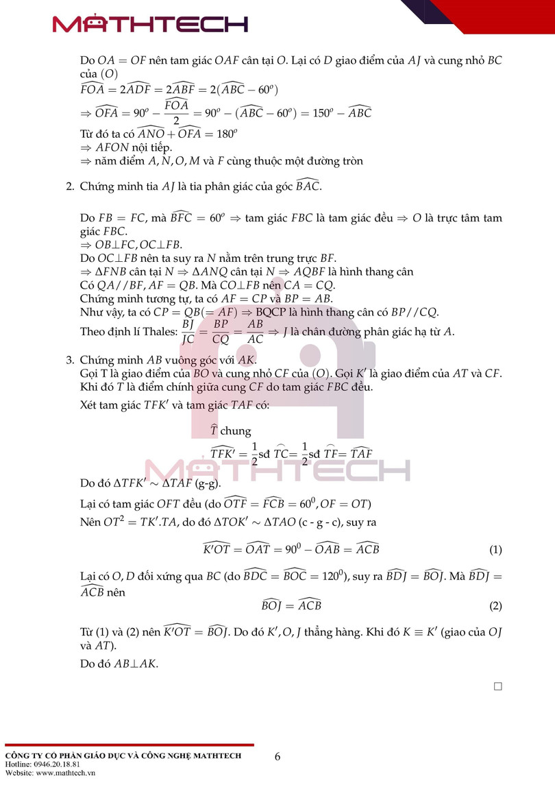 Đáp án đề thi Toán chuyên vào lớp 10 tại Hà Nội năm học 2021 ảnh 7