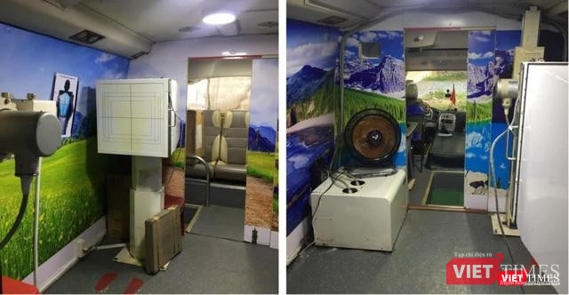 Xe chụp X-quang phổi lưu động (X- ray DR Mobile) có ứng dụng trí tuệ nhân tạo (AI) thay cho bác sĩ chẩn đoán hình ảnh đọc kết quả ngay sau khi chụp. Ảnh: SYT TP.HCM