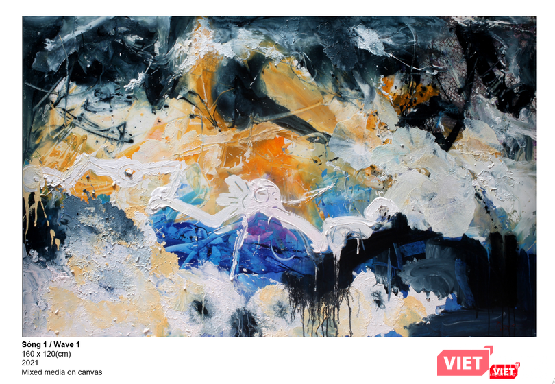 Tác phẩm "Sóng 1" của Nguyễn Dương