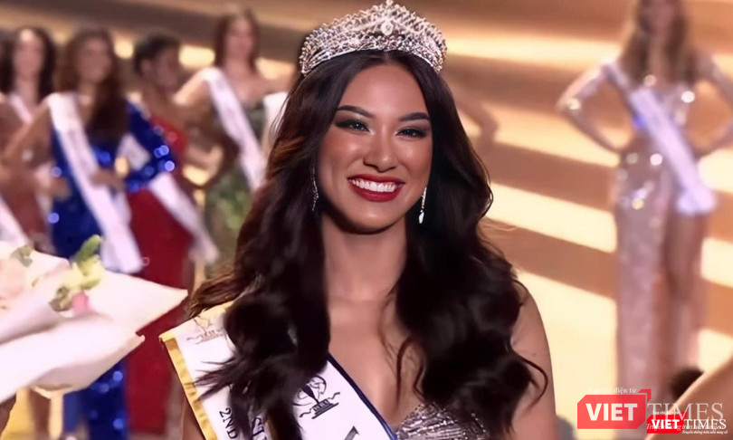 Khoảnh khắc Kim Duyên nhận danh hiệu á hậu 2 Miss Supranational 2022. Ảnh: Nhân vật cung cấp
