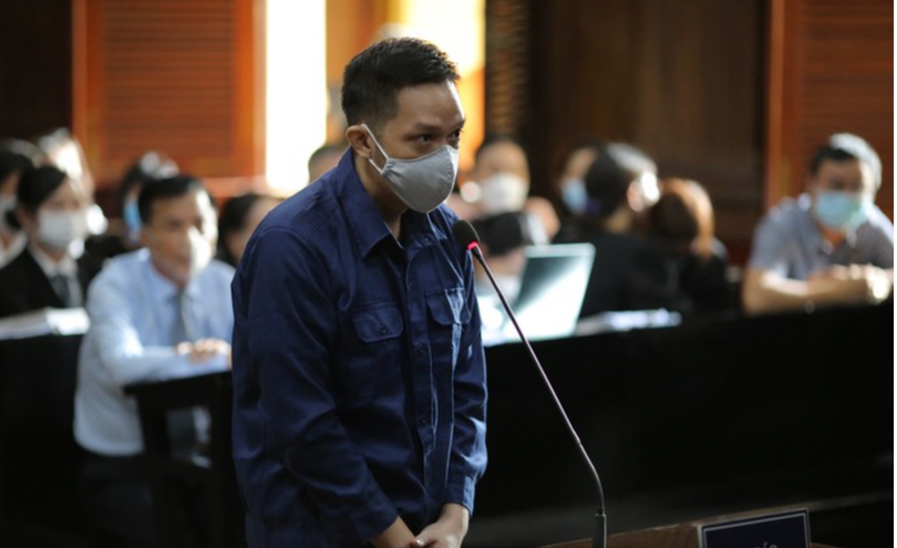 Bị cáo Nguyễn Kim Trung Thái tại phiên tòa. Ảnh: NLD