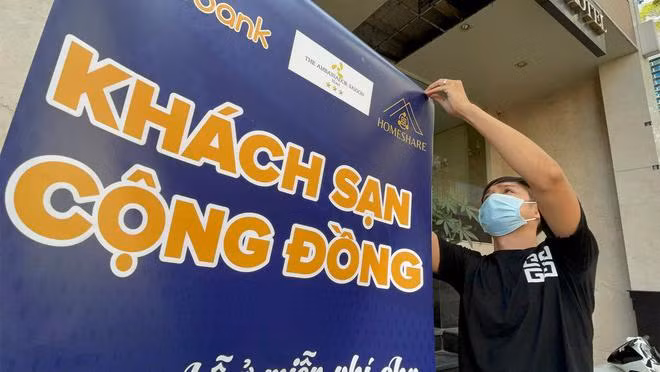 Khách sạn cộng đồng miễn phí cho tuyến đầu chống dịch - Ảnh: Phạm Nguyễn Khách sạn cộng đồng miễn phí cho tuyến đầu chống dịch - Ảnh: Phạm Nguyễn