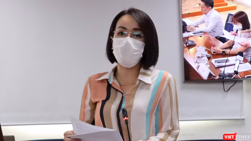 Phó Chánh văn phòng Sở Y tế Lê Thiện Quỳnh Như nhấn mạnh WHO chưa khuyến khích tiêm vaccine đậu mùa khỉ toàn dân