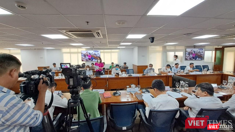 Sở Y tế TP.HCM thông tin về tình hình dịch bệnh đậu mùa khỉ. Ảnh: Hòa Bình Sở Y tế TP.HCM thông tin về tình hình dịch bệnh đậu mùa khỉ. Ảnh: Hòa Bình