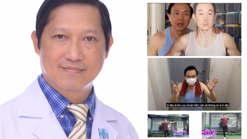 BS Lê Văn Tuấn - Trưởng bộ môn Thần kinh, ĐH Y Dược TP.HCM, Phó trưởng khoa Nội – Thần kinh (BV Chợ Rẫy) nói rõ hơn về bài tập thăng bằng một chân và bệnh đột quỵ (Ảnh: Hoà Bình ghép) 