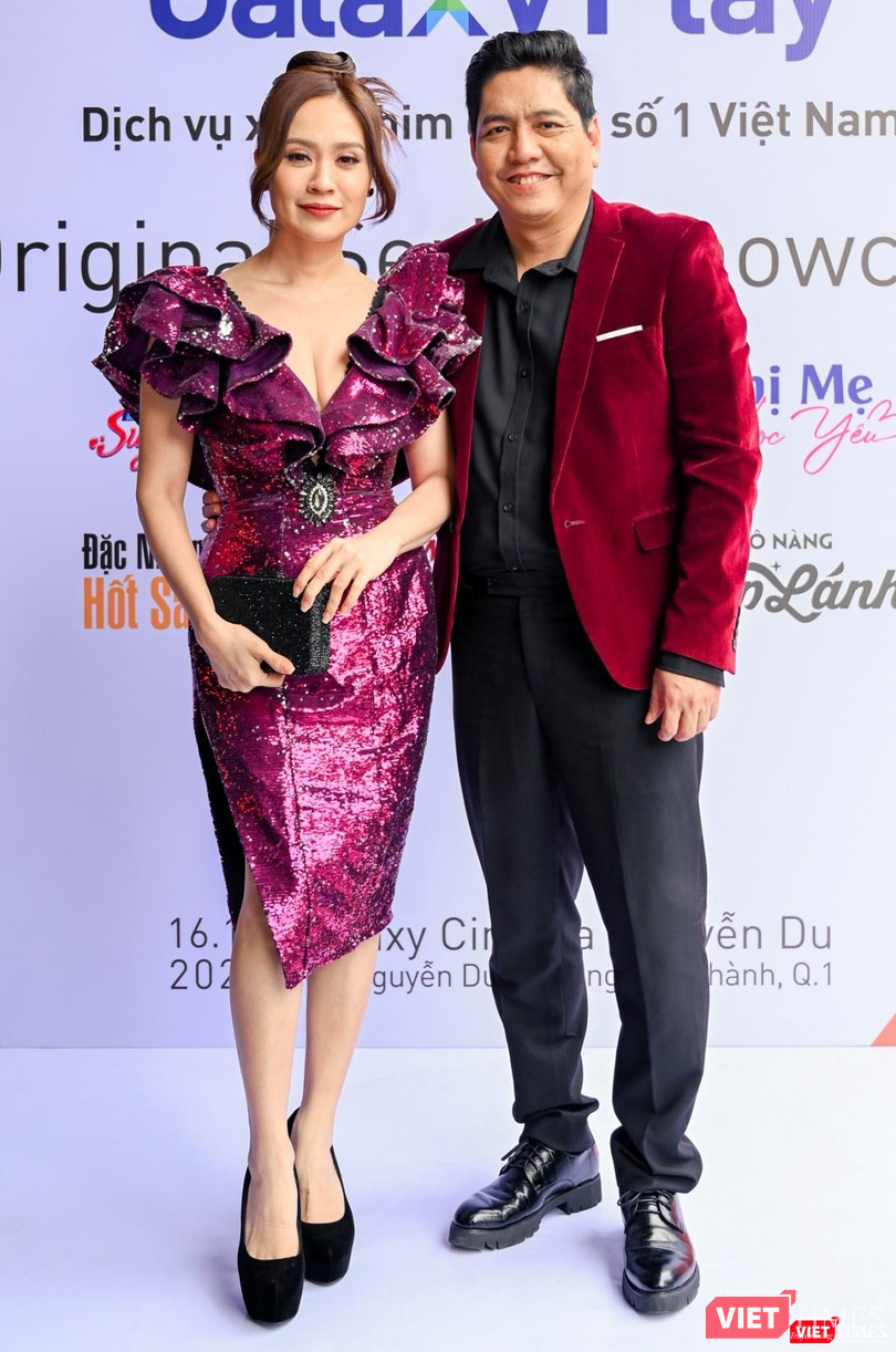 Diễn viên Thanh Thuý, đạo diễn Đức Thịnh sóng đôi đến dự sự kiện