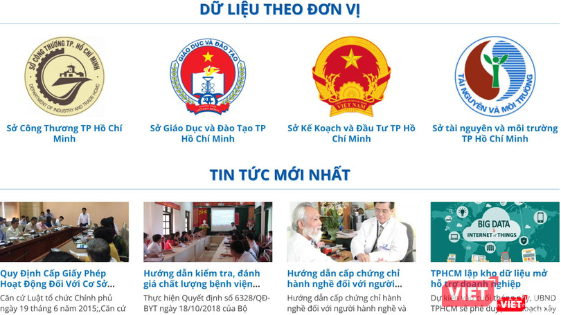 Dữ liệu dùng chung của TP.HCM được sắp xếp theo đơn vị. Ảnh: Hòa Bình Dữ liệu dùng chung của TP.HCM được sắp xếp theo đơn vị. Ảnh: Hòa Bình