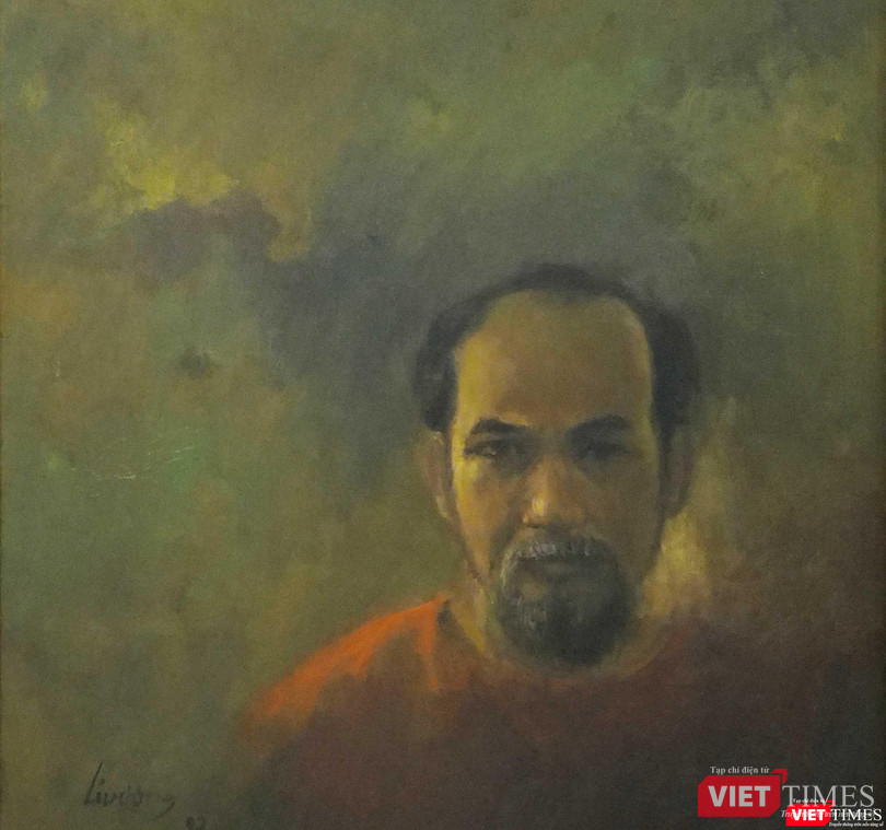 Lê Vượng, Tự họa, sơn dầu, 60x60cm, 2007 Lê Vượng, Tự họa, sơn dầu, 60x60cm, 2007