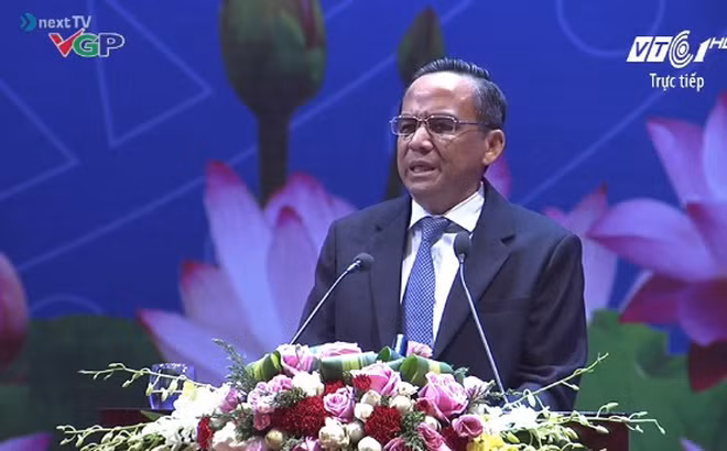 Ông Lê Hoàng Châu, Chủ tịch Hiệp hội Bất động sản TPHCM (HOREA) phát biểu tại Hội nghị. (Ảnh: Chụp màn hình)