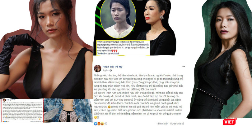 Bị diễn viên Trà My "cảm ơn Cô Vy" xúc phạm NSƯT Trinh Kim Chi có quyền khởi kiện (Ảnh: Minh Tuệ ghép) 