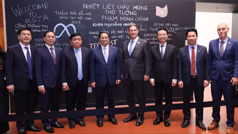 Thủ tướng Phạm Minh Chính thăm và làm việc với tập đoàn Meta (Ảnh: VGP)