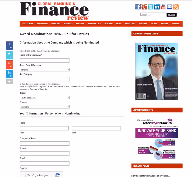 Có hay không chuyện ngân hàng Việt đi mua giải thưởng quốc tế? ảnh 8