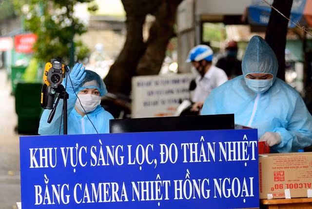 Khu vực sàng lọc COVID-19 (Ảnh: CTV)
