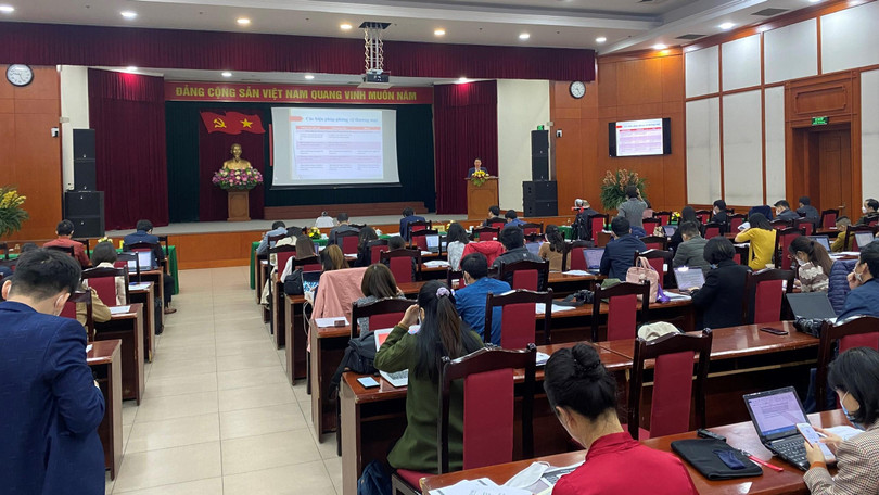 Toàn cảnh Hội nghị cung cấp thông tin về phòng vệ thương mại cho các cơ quan báo chí do Ban Tuyên giáo Trung ương phối hợp với Bộ Công thương tổ chức.