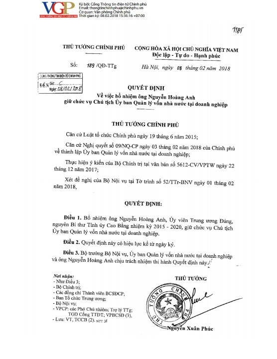 Chủ tịch Ủy ban Quản lý vốn nhà nước tại doanh nghiệp Nguyễn Hoàng Anh là ai? ảnh 1