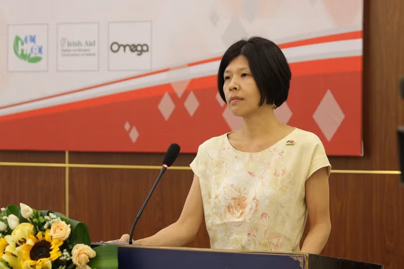 Đại sứ Canada tại Việt Nam, bà Ping Kitnikone tham dự buổi lễ và phát biểu. (Ảnh: RED) Đại sứ Canada tại Việt Nam, bà Ping Kitnikone tham dự buổi lễ và phát biểu. (Ảnh: RED)