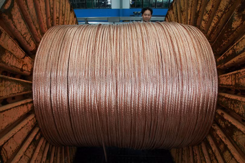 Đồng là kim loại dẫn đầu đợt tăng giá của nguyên liệu thô gần đây. Ảnh: Reuters. Đồng là kim loại dẫn đầu đợt tăng giá của nguyên liệu thô gần đây. Ảnh: Reuters.