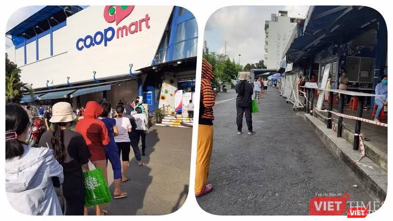 Người dân xếp hàng trung bình mất 1 giờ đồng hồ dưới nắng