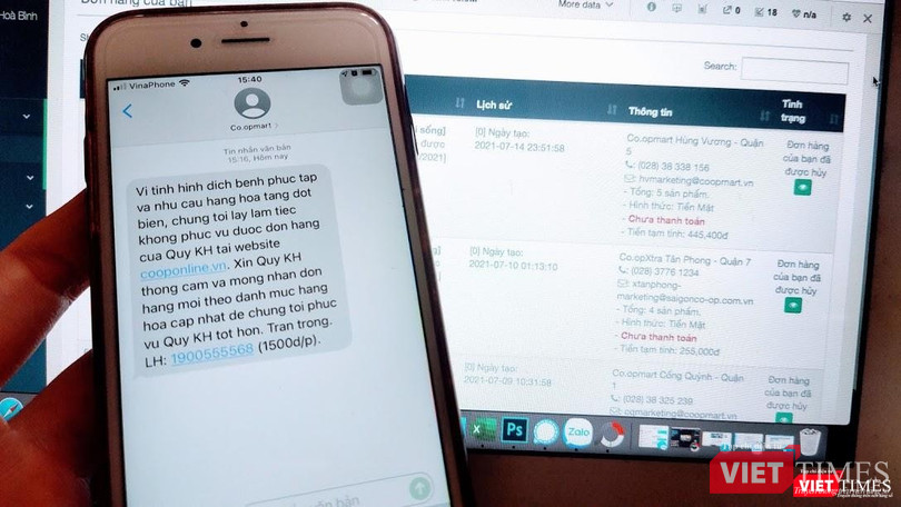 Đơn hàng mua trực tuyến liên tiếp bị huỷ mà không đưa rõ lý do - Ảnh: Hoà Bình Đơn hàng mua trực tuyến liên tiếp bị huỷ mà không đưa rõ lý do - Ảnh: Hoà Bình